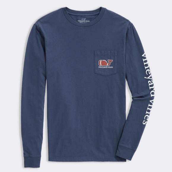 Vineyard Vines Football LS T-Shirt NWT - Picture 1 of 5